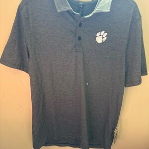Men's Lululemon Gray Clemson Polo Shirt Large Brand New
